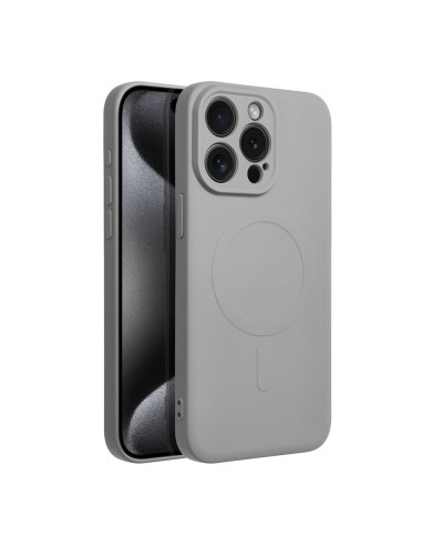 SILICONE MAG COVER case compatible with MagSafe for IPHONE 16 Pro titanium
