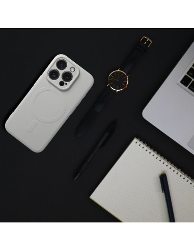 SILICONE MAG COVER case compatible with MagSafe for IPHONE 16 Pro titanium