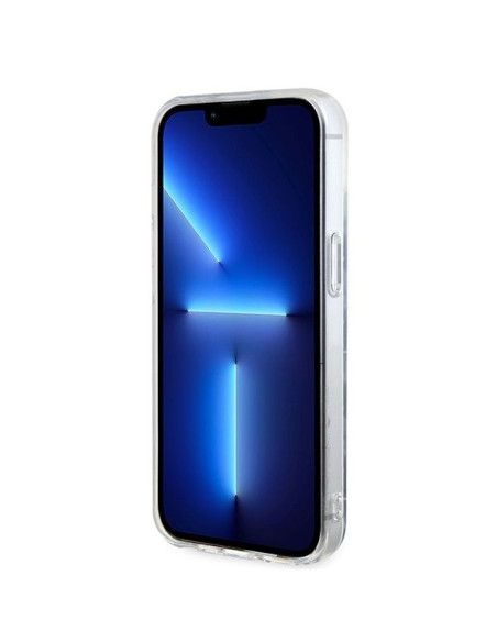 Véritable KARL LAGERFELD Case KLHCP15SHNCMKLT pour iPhone 15 (Monogramme / transparent)