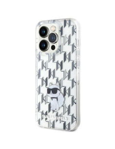 Véritable KARL LAGERFELD Case KLHCP15LHNCMKLT pour iPhone 15 PRO (Monogramme / transparent) 2