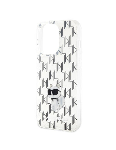 Véritable KARL LAGERFELD Case KLHCP15LHNCMKLT pour iPhone 15 PRO (Monogramme / transparent)