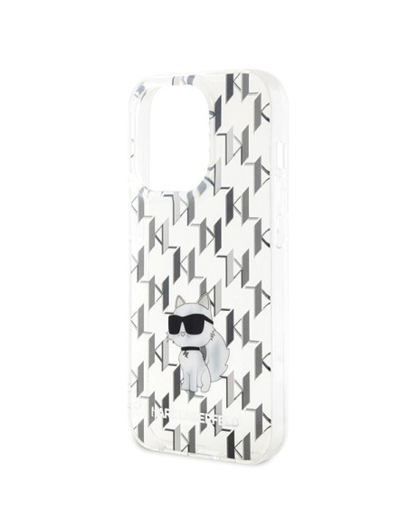 Véritable KARL LAGERFELD Case KLHCP15LHNCMKLT pour iPhone 15 PRO (Monogramme / transparent)