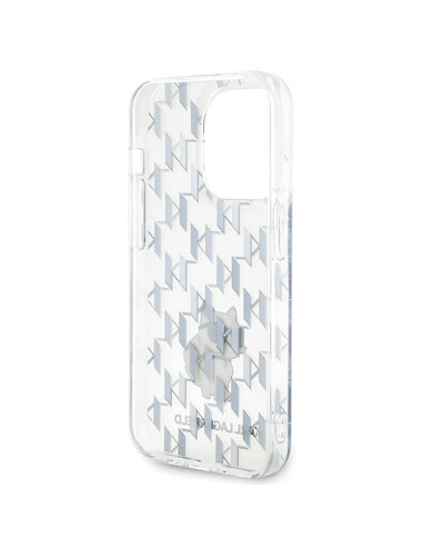 Véritable KARL LAGERFELD Case KLHCP15LHNCMKLT pour iPhone 15 PRO (Monogramme / transparent)