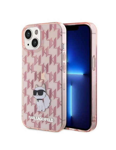 KARL LAGERFELD case for IPHONE 15 KLHCP15SHNCMKLP (Monogram) pink