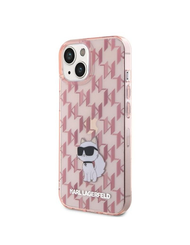 KARL LAGERFELD case for IPHONE 15 KLHCP15SHNCMKLP (Monogram) pink