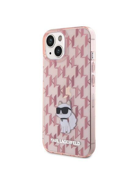 KARL LAGERFELD case for IPHONE 15 KLHCP15SHNCMKLP (Monogram) pink