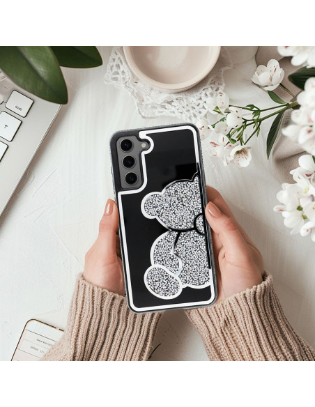 TEDDY BEAR Case for SAMSUNG S23 Ultra silver