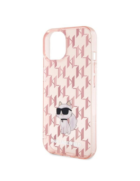 KARL LAGERFELD case for IPHONE 15 KLHCP15SHNCMKLP (Monogram) pink