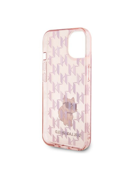 KARL LAGERFELD case for IPHONE 15 KLHCP15SHNCMKLP (Monogram) pink