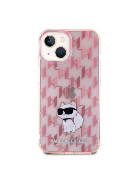 KARL LAGERFELD case for IPHONE 15 KLHCP15SHNCMKLP (Monogram) pink