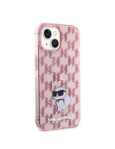 KARL LAGERFELD case for IPHONE 15 KLHCP15SHNCMKLP (Monogram) pink