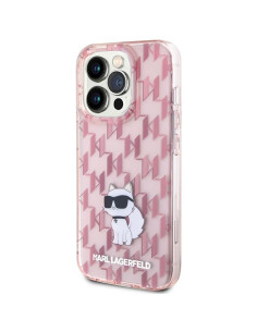 Véritable KARL LAGERFELD Case KLHCP15XHNCMKLP pour iPhone 15 PRO MAX (Monogramme / rose) 2