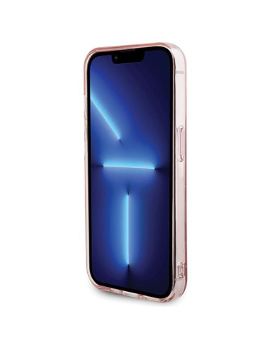 Véritable KARL LAGERFELD Case KLHCP15XHNCMKLP pour iPhone 15 PRO MAX (Monogramme / rose)