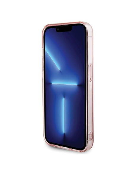 Véritable KARL LAGERFELD Case KLHCP15XHNCMKLP pour iPhone 15 PRO MAX (Monogramme / rose)