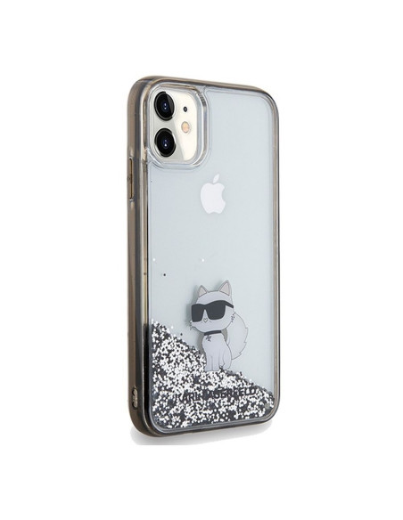 Véritable KARL LAGERFELD Case KLHCN61LKCNSK pour iPhone 11 (Liquid Glitter C / transparent)