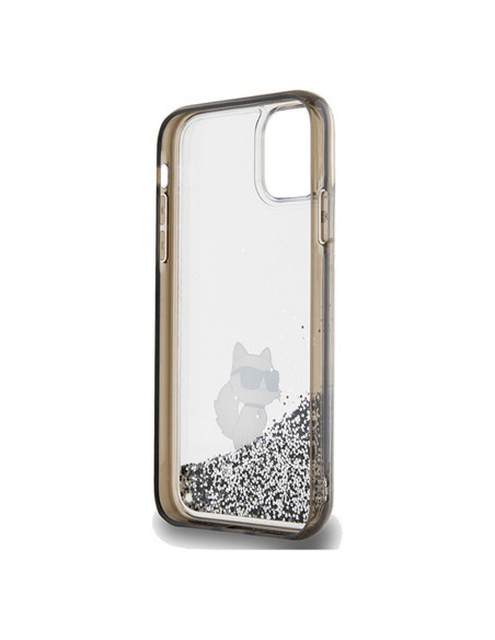 Véritable KARL LAGERFELD Case KLHCN61LKCNSK pour iPhone 11 (Liquid Glitter C / transparent)
