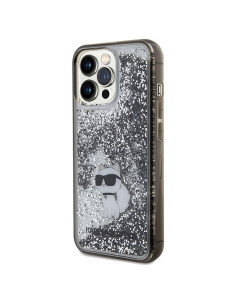 Véritable KARL LAGERFELD Case KLHCP13LLKCNSK pour iPhone 13 Pro (Liquid Glitter C / transparent) 2