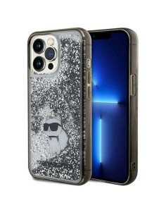Véritable KARL LAGERFELD Case KLHCP13XLKCNSK pour iPhone 13 Pro Max (Liquid Glitter C / transparent)