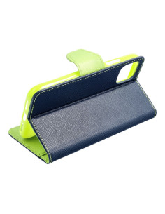 Etui pour SAMSUNG A16 bleu marine / vert lime 2