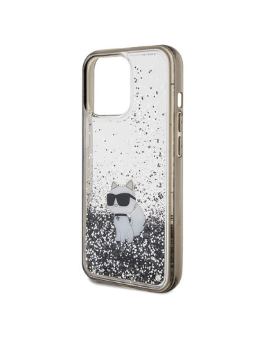 Véritable KARL LAGERFELD Case KLHCP13XLKCNSK pour iPhone 13 Pro Max (Liquid Glitter C / transparent)