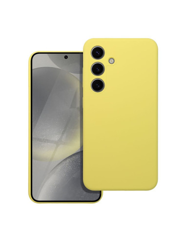 Coque en SILICONE 2mm pour SAMSUNG S24 FE jaune