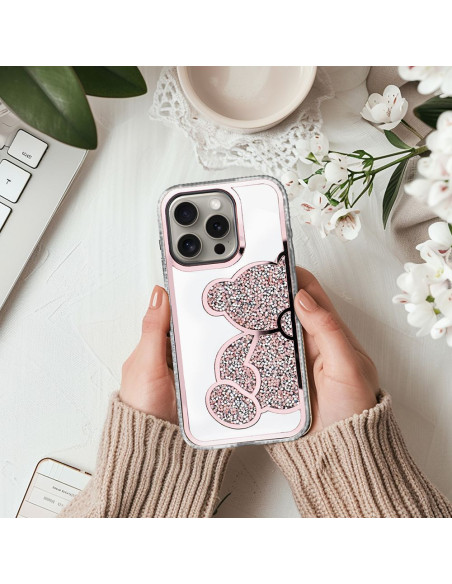 TEDDY BEAR Case for IPHONE 15 Pro Max pink