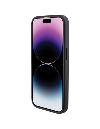 Véritable KARL LAGERFELD Case KLHCP15XPQKPMK pour iPhone 15 Pro Max (motif matelassé / noir)