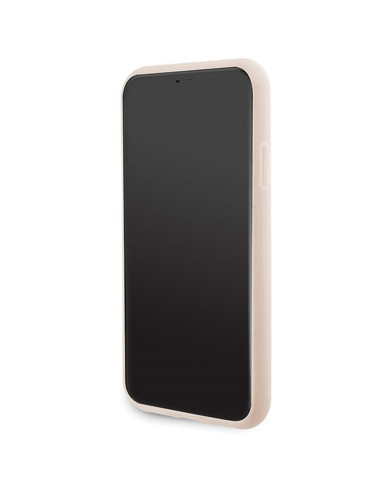 Véritable KARL LAGERFELD Case KLHCN61PQKPMP pour iPhone 11 (motif K matelassé / rose)