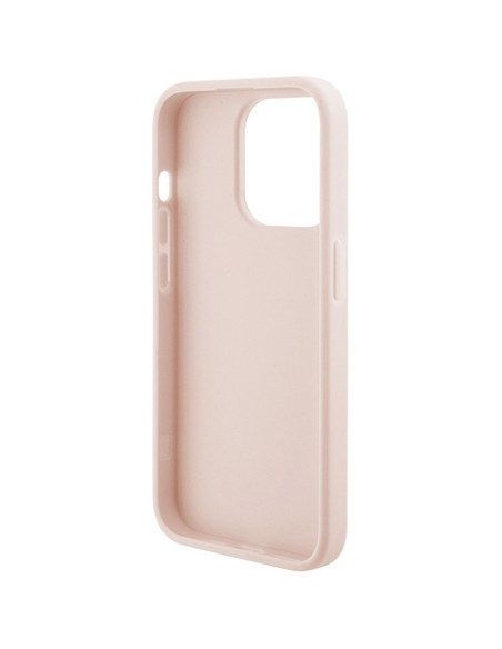 Véritable KARL LAGERFELD Case KLHCP15XPQKPMP pour iPhone 15 Pro Max (motif matelassé / rose)