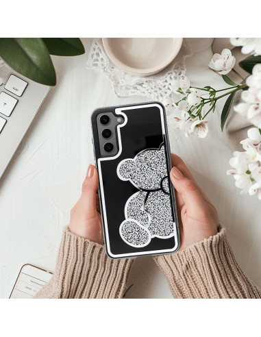TEDDY BEAR Case for SAMSUNG S24 FE silver