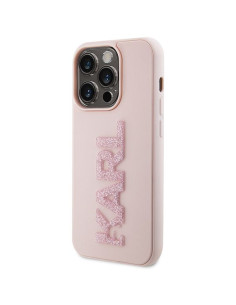Véritable KARL LAGERFELD Case KLHCP15X3DMBKCP pour iPhone 15 PRO MAX (3D Logo Glitter / pink) 2