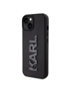 Véritable KARL LAGERFELD Case KLHCP15S3DMBKCK pour iPhone 15 (Logo 3D Glitter / noir) 2