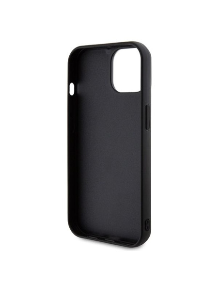 Véritable KARL LAGERFELD Case KLHCP15S3DMBKCK pour iPhone 15 (Logo 3D Glitter / noir)