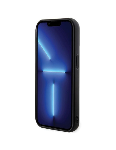 Véritable KARL LAGERFELD Case KLHCP15X3DMBKCK pour iPhone 15 PRO MAX (3D Logo Glitter / noir)