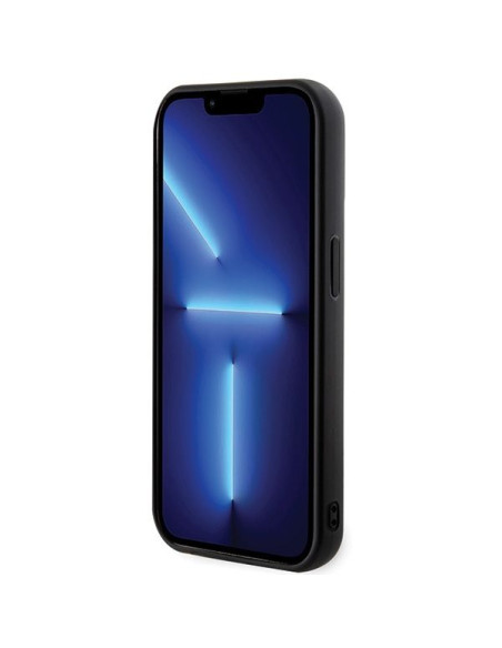 Véritable KARL LAGERFELD Case KLHCP15X3DMBKCK pour iPhone 15 PRO MAX (3D Logo Glitter / noir)