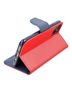 Etui Fancy Book pour MOTOROLA MOTO G35 5G rouge/ bleu marine 2