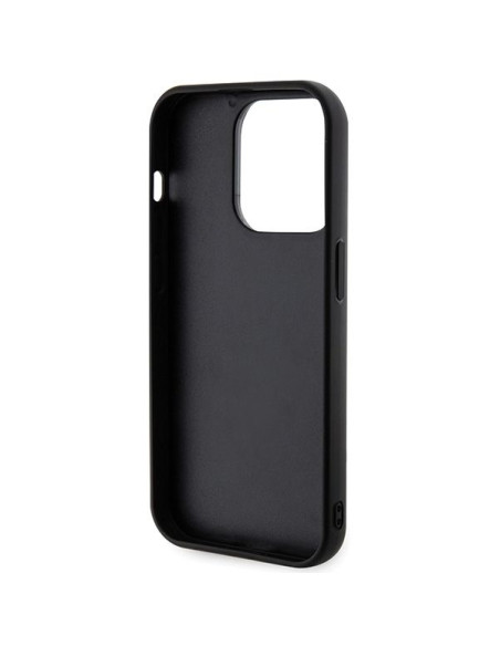 Véritable KARL LAGERFELD Case KLHCP15X3DMBKCK pour iPhone 15 PRO MAX (3D Logo Glitter / noir)