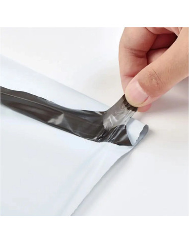 Paquets de courrier avec poignée 350 x 460 mm + poignée de 70 mm RC090 50 pcs blanc