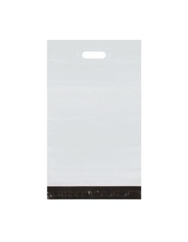 Paquets de courrier avec poignée 400 x 500 mm + poignée 70 mm RC091 50 pcs blanc