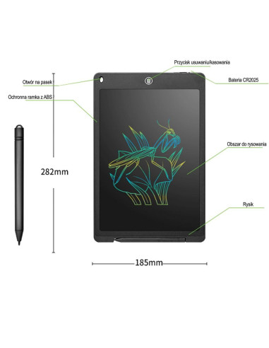 Tablette de dessin LCD pour enfants RC-K-338 noir