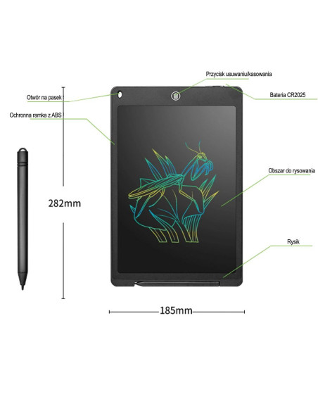 Tablette de dessin LCD pour enfants RC-K-338 noir