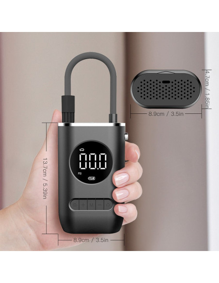 Mini compresseur / pompe électrique sans fil RC-K-1052 noir