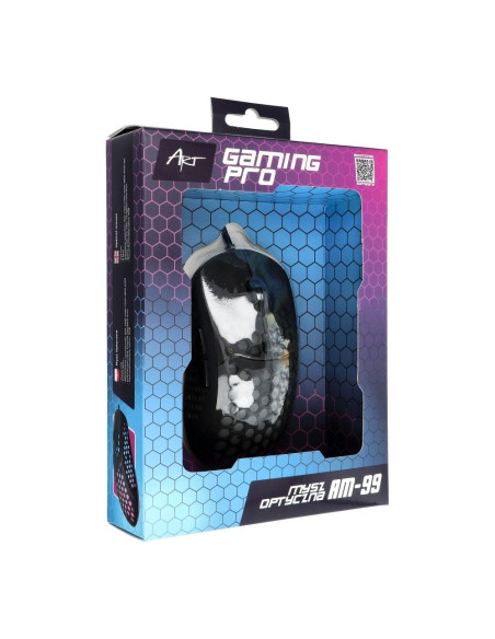 Souris ART filaire-optique 6400DPI USB RGB AM-99 ultra légere