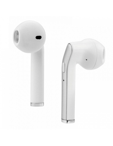 Ecouteurs Bluetooth Stereo TWS ART AP-TW-B1 + station d"accuei micro blanc/argent