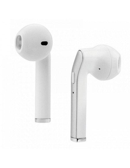Ecouteurs Bluetooth Stereo TWS ART AP-TW-B1 + station d"accuei micro blanc/argent