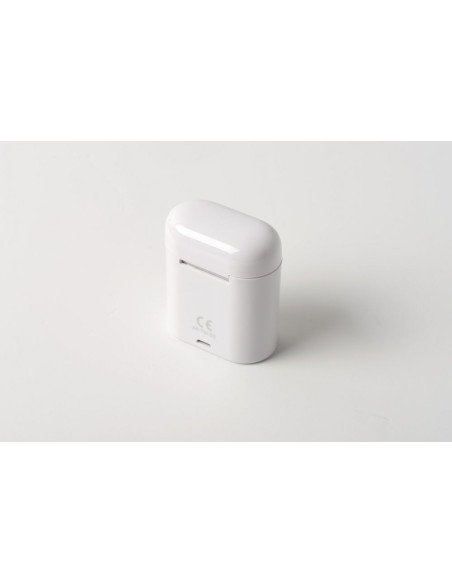 Ecouteurs Bluetooth Stereo TWS ART AP-TW-B1 + station d"accuei micro blanc/argent