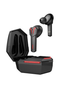 Écouteurs stéréo sans fil / bluetooth TWS ART AP-TW-G10 GAMING + station d'accueil avec connecteur de type C noir
