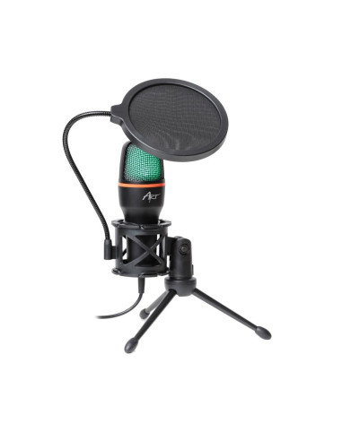 Microphone a membrane MART AC-02 trépied USB LED