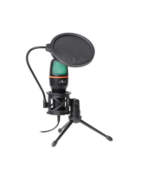 Microphone a membrane MART AC-02 trépied USB LED