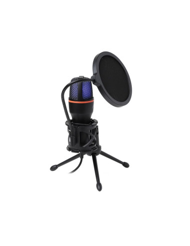 Microphone a membrane MART AC-02 trépied USB LED